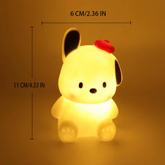 Silica Gel Night Light Bedroom Decor Lights Button Battery Powered Moonlight Cartoon Animal Lamps Children Gift Decorative Lamp