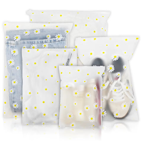 10 Pack Travel Storage Bags for Clothes, Clear Reusable Bags Plastic Ziplock Bags Luggage Organizer Pouch for Clothes Towels