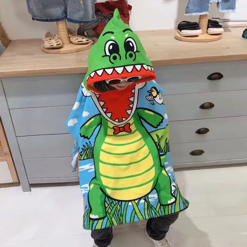 Newborn Wrap Blanket Cartoon Child Kid Hooded Cloak Infant Bathrob Baby Bath Towel Robe Cotton Boy Girl Beach Robe Astronaut Cap