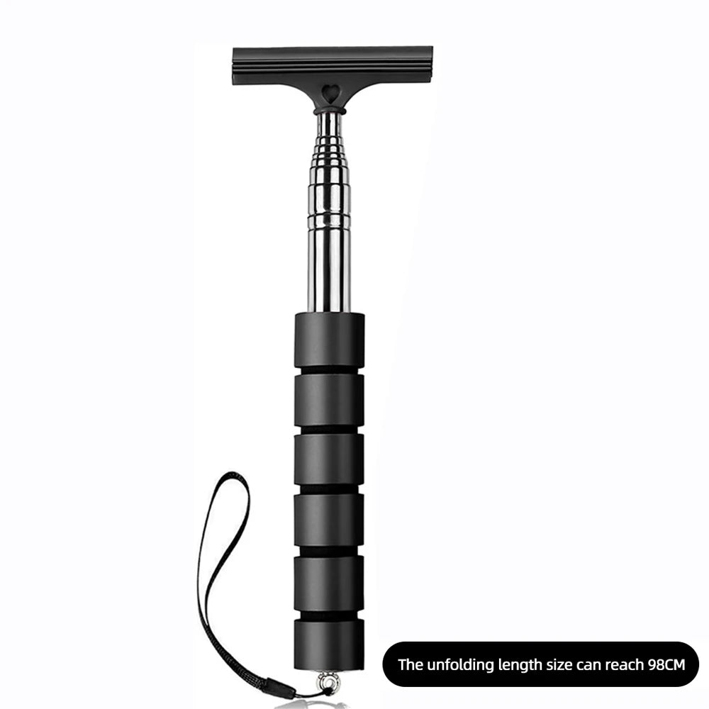 Extendable Handle Wiper Tablet Glass Window Cleaning Tool Windshield Car Front Window Cleaner Mirror Rearview Car Accessories
