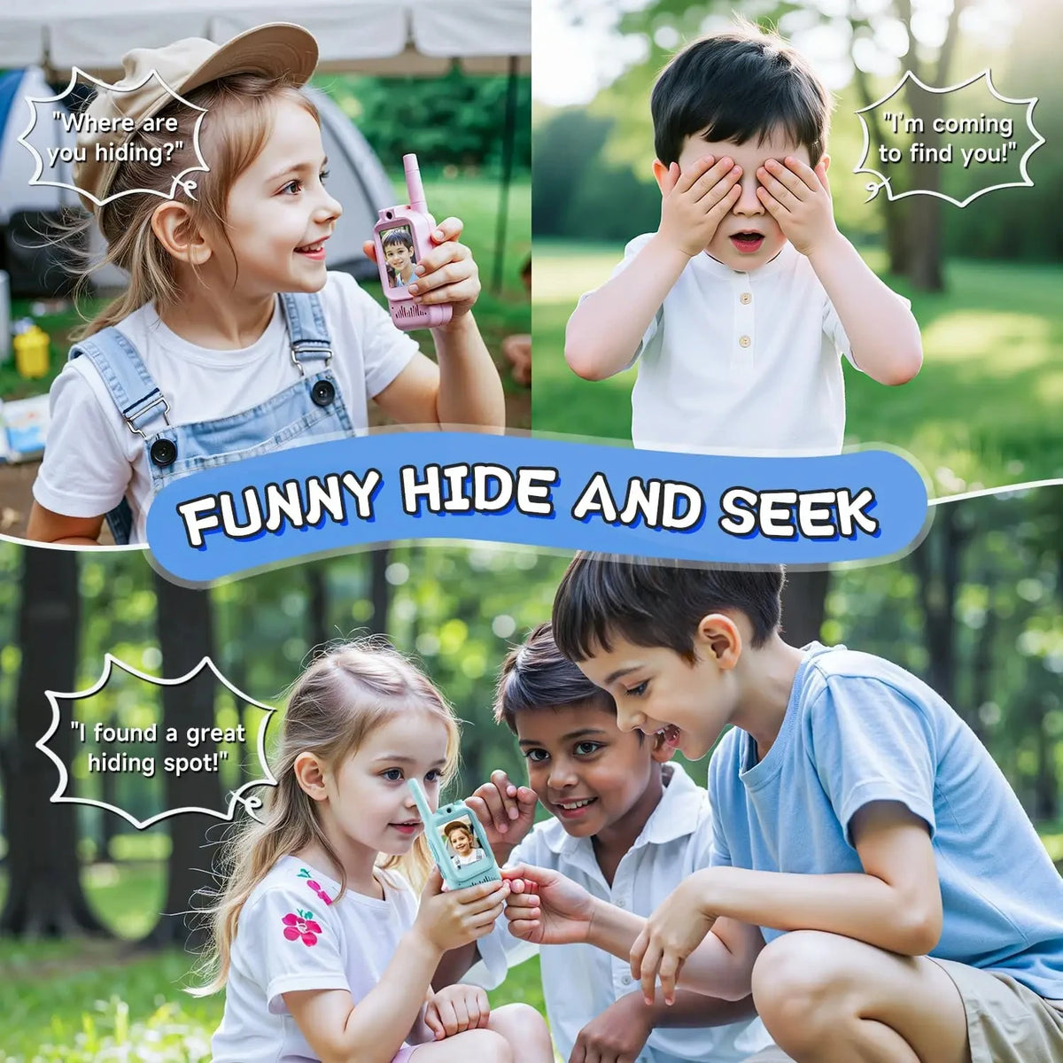 Children'S Video Intercom 2-Inch High-Definition Screen Rechargeable Voice Fonts One-Click Call Cartoon Intercom Gift for Kids