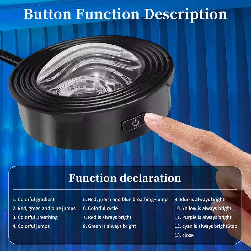 RGB Aurora Led Night Light with Remote Control Starry Sky Galaxy Projector USB 5V for Christmas Home Party Lighting Room Decor