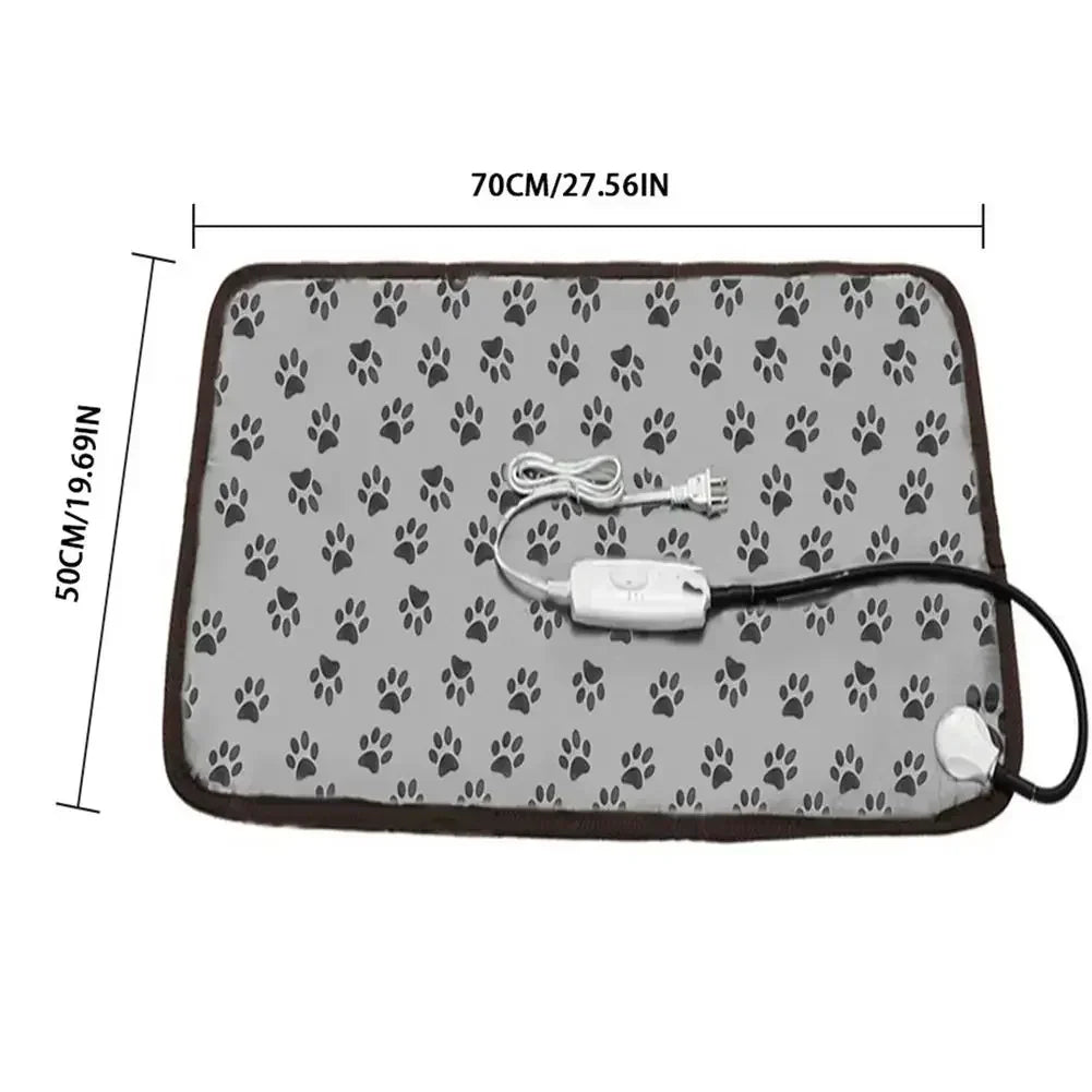 1PCS Dog and Cat Electric Blanket Heating Pad Pet Mattress Waterproof Anti-Bite Adjustable Temperature Chair Cushion