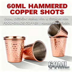 New 100% Copper Cups Pure Solid Moscow Mule PURE Copper Mugs-Shaped 2Oz Cocktail Cups Beer Cup Milk Mug Drinkware