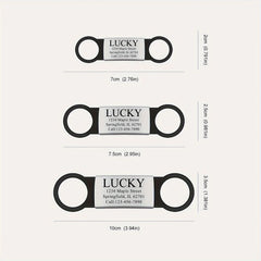Customized Stainless Steel Engraved Nameplate for Pet Identification Cat and Dog ID Tag Installed on Collar with Name and Phone