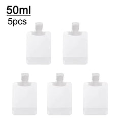New 5Pcs 30Ml/50Ml/100Ml Refillable Travel Boats Empty Cosmetic Container Travel Bottles Liquid Cosmetic Storage Pouches FZP02