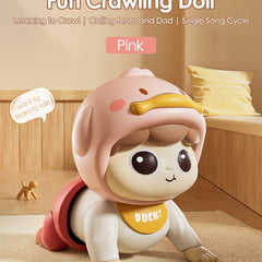 1 Crawling Doll Baby Toy with Music, Aged 0-1, Learning Crawling Guidance and Head up Training