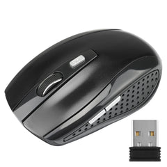 Computer Wireless Optical Mouse Fast Speed 6 Buttons Gaming Mice 800/1200/1600DPI Desktop PC Portable Matte Black