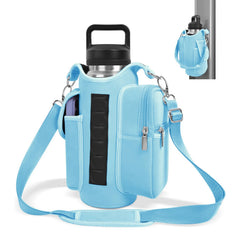 Magnetic Gym Bag Water Bottle Carrier Holder with Adjustable Shoulder Strap, 40Oz Magnets Magnetic Gym Bag Bottle Pouch Sling