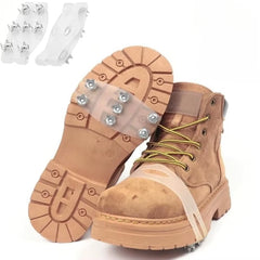 Transparent Ice Cleats Snow Grips 5/7 Teeth Studs Invisible Traction Crampons anti Slip Spikes for Winter Walking Hiking Boots