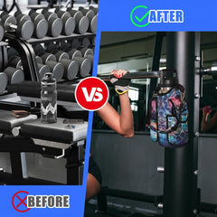Magnetic Gym Water Bottle Bag with Phone Pocket & Adjustable Strap