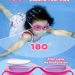 **Marisun Kids Swim Goggles (2-Pack) – Anti-Fog, UV Protection, Wide View Swimming Goggles for Boys & Girls Ages 3–15+, Shatter-Resistant Lenses for Pool, Beach & Outdoor Swimming**