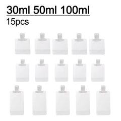 New 5Pcs 30Ml/50Ml/100Ml Refillable Travel Boats Empty Cosmetic Container Travel Bottles Liquid Cosmetic Storage Pouches FZP02