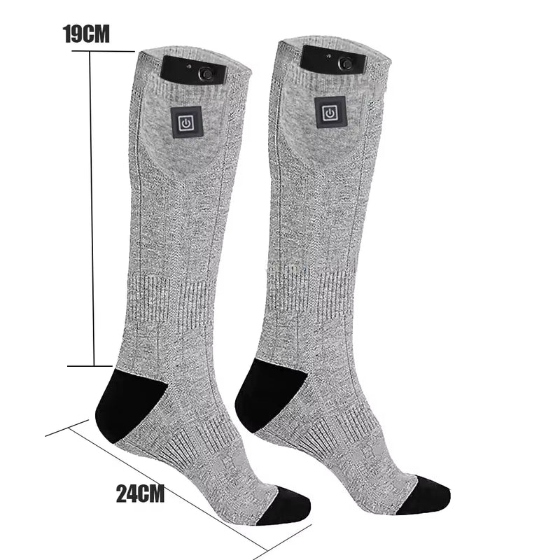 Heating Socks with Battery Box Anti-Cold Men Women Thermal Heated Foot Warmer Outdoor Camping Ski Sports Winter