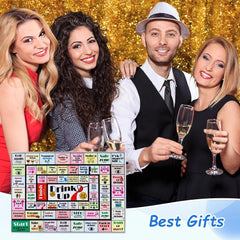 Drinking Board Games for Adults, Rubber Mat Drinking Board Game, Funny Party Interactive Games for Game Night, Birthday, Family Play or Any Occasion, Age 21+, 2-8 Players