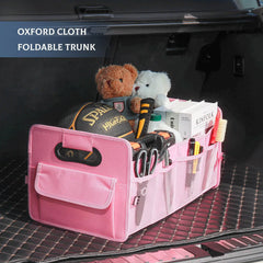 Standard Size Car Trunk Organizer Car Storage with 9 Pockets Collapsible Multi Compartment Waterproof Adjustable Straps for SUV, Truck, Sedan, Minivan