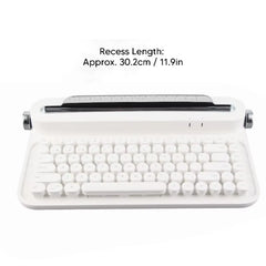 Vintage Bluetooth Keyboard 86 Keys Portable Wireless Keyboard with Integrated Stand for Windows for Android for Ios(Optional)