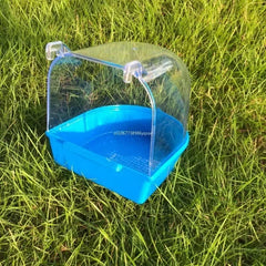Pet Bird Bath Box Bird Cage Accessory Bathing Tub for Small Brids Parakeet Budgerigar Lovebirds Small Animals Bird Accessories