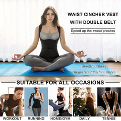 Women’S Thermal Training Vest with Adjustable Support – Secure Fit & Comfort for Gym, Running & Everyday Active Wear – Womenswear Postpartum Shapewear Black