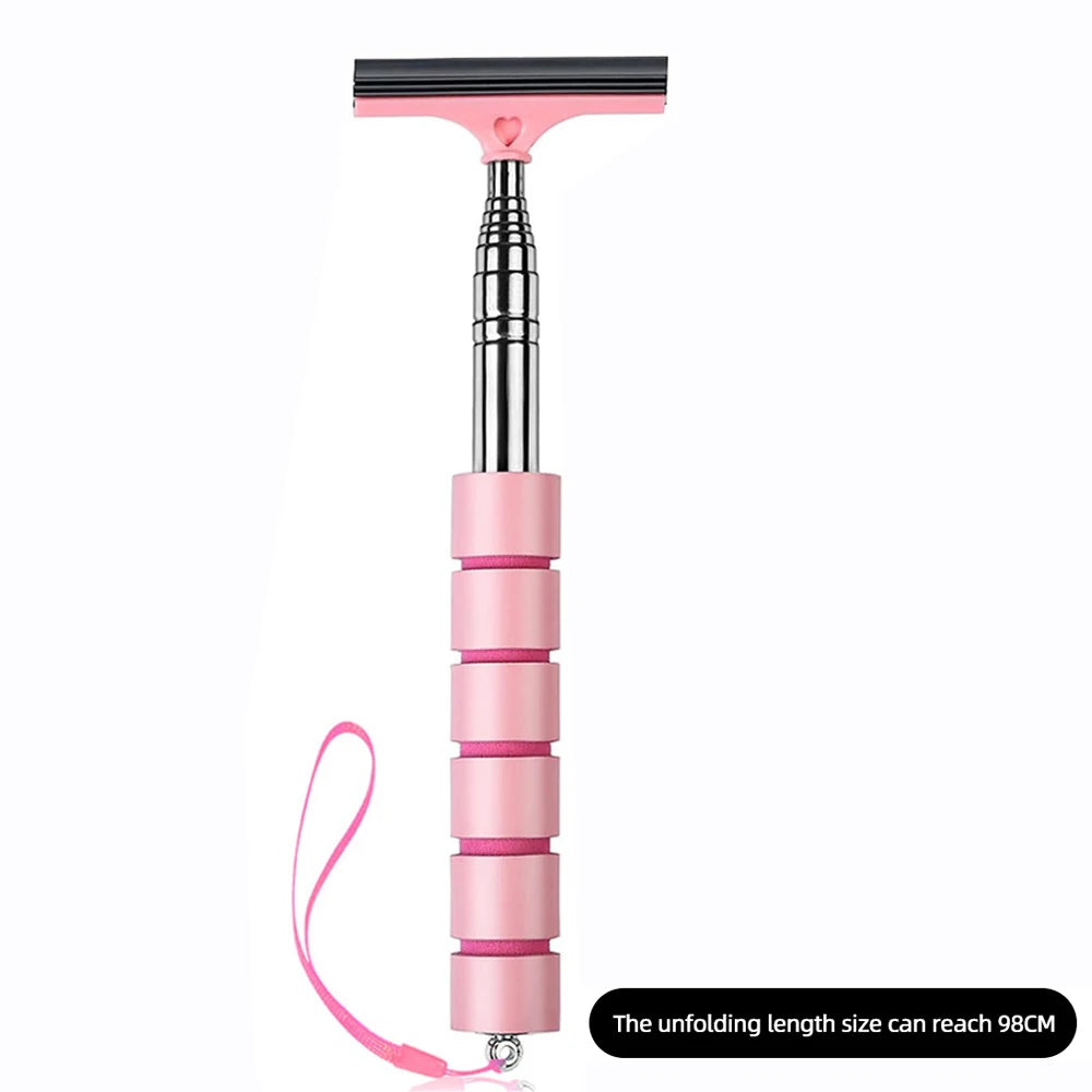 Extendable Handle Wiper Tablet Glass Window Cleaning Tool Windshield Car Front Window Cleaner Mirror Rearview Car Accessories