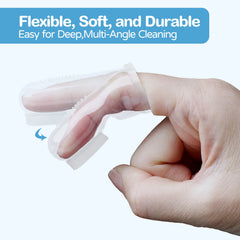 Baby Finger Toothbrush for Training Teething, Newborns Toddler Silicone Baby Toothbrush,Baby Oral Cleaner Massager,2Pcs Tiktokshopspringglowup
