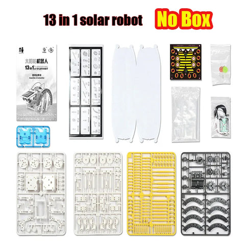 STEM 13-In-1 Education Solar Robot Toys DIY Building Science Experiment Kit for Kids Age 8-12 Solar Powered by Sun Robot Kits