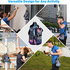 Magnetic Gym Water Bottle Bag with Phone Pocket & Adjustable Strap