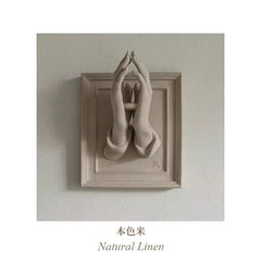 Nordic Pray Hands Sculpture Ornaments Wall Candlestick Wall Hanging Decoration Pendant Home Statue Decor Handicraft Gift