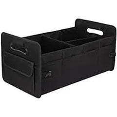 Standard Size Car Trunk Organizer Car Storage with 9 Pockets Collapsible Multi Compartment Waterproof Adjustable Straps for SUV, Truck, Sedan, Minivan