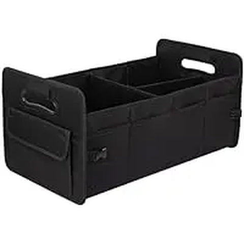 Standard Size Car Trunk Organizer Car Storage with 9 Pockets Collapsible Multi Compartment Waterproof Adjustable Straps for SUV, Truck, Sedan, Minivan