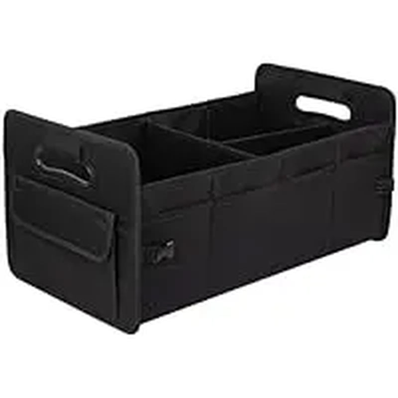 Standard Size Car Trunk Organizer Car Storage with 9 Pockets Collapsible Multi Compartment Waterproof Adjustable Straps for SUV, Truck, Sedan, Minivan