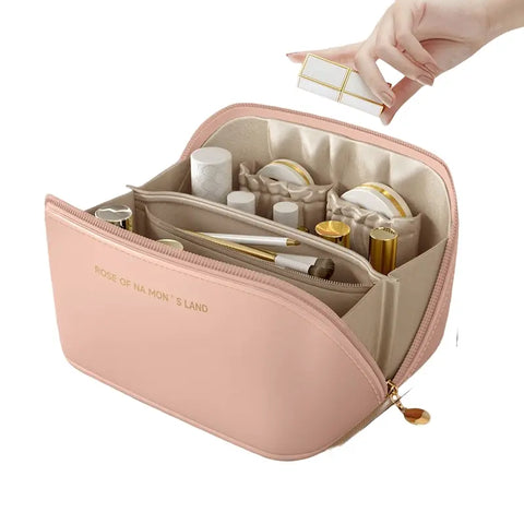 Waterproof Portable Open-Top Large Capacity Travel Toiletry Bag, Travel Cosmetic Bags, Makeup Organizer Pouch, Lipstick/Scented Perfume/Cosmetic Storage, Travel Essentials for Students