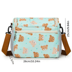 A Single Shoulder Crossbody Parent Bag, Casual Mother and Baby Bag with Multiple Pockets and Large Capacity for Milk Bottles and Diapers Diaperbag Travel Boys