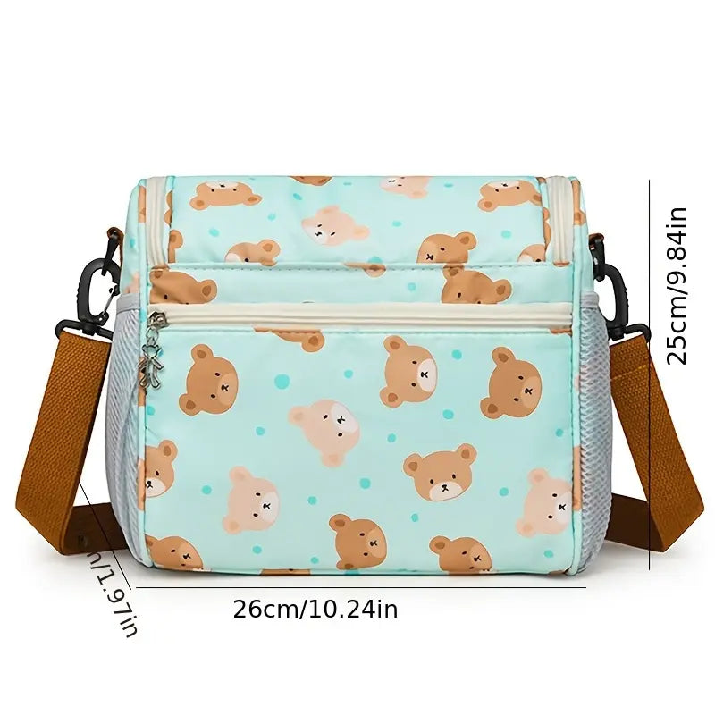 A Single Shoulder Crossbody Parent Bag, Casual Mother and Baby Bag with Multiple Pockets and Large Capacity for Milk Bottles and Diapers Diaperbag Travel Boys