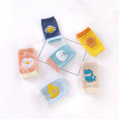 6 Pairs of Baby Crawling Non-Slip Knee Pads for Boys and Girls Cartoon Elastic Toddler Solid Color Knee Pads Four Seasons Warm Accessories Baby Gifts Baby Knee Pad Baby Knee Pads