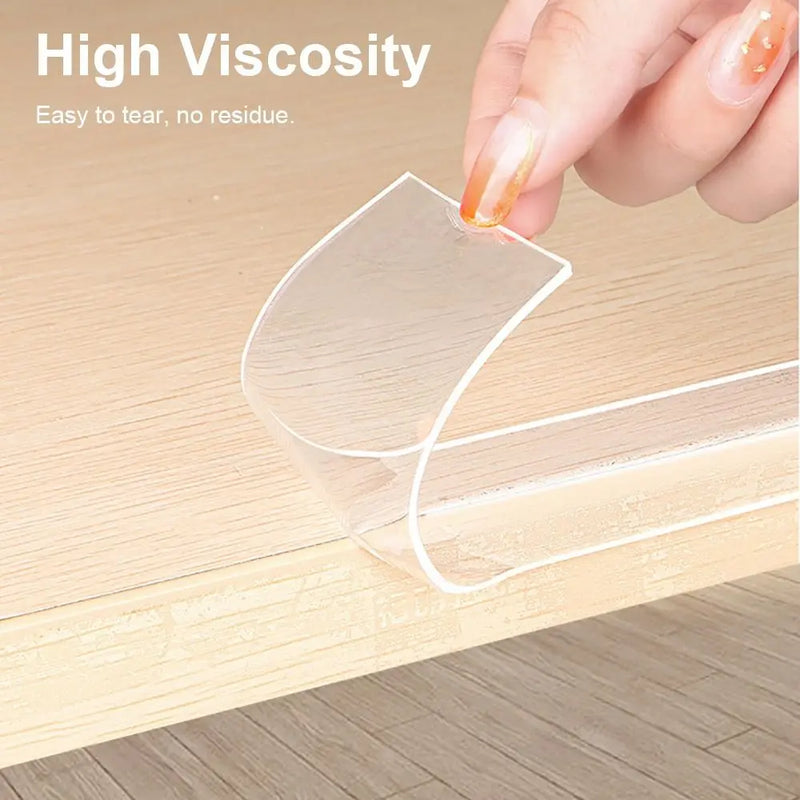 Table Edge Guard Tape Furniture Corner Bumper Self Adhesive Collision Proof Protective Strip Thickened Transparent Soft Tape