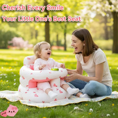 Babychair Inflatable Infant Support Seat for Sitting & Learning to Sit – Safe Full Support Design for 3–36 Month Babies,Inflatable Bab,Inflatable Baby Seaty Seat
