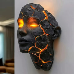 Cracked Soul Wall Lights Shattered Soul Wall Lamps Creative Figurine Luminous Resin Ornaments Sculpture Home Decorations