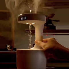 Water Droplet Air Humidifier 800Ml Anti-Gravity Essential Oil Diffuser Night Light Weightless Sprayer Decorations Desk Lamps