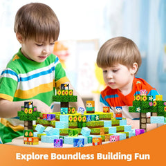 Magnetic Building Blocks Dinosaur Theme Kid Toys for 3+ Years Old Boys Girls, STEM Building Gifts for Kids, Magnets Sensory Game for Toddler 48PCS