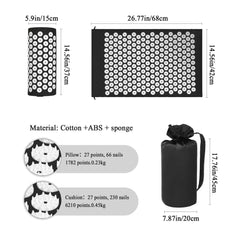 1PC/SET Massager Cushion Acupressure Mat Pillow Relieve Stress Back Pain Massage for Acupuncture Yoga Muscle Relaxation