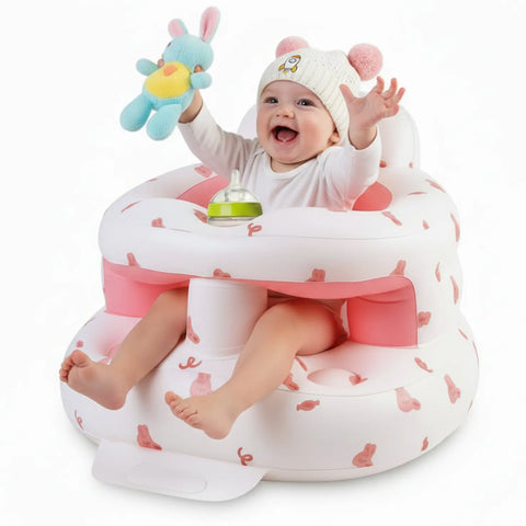Babychair Inflatable Infant Support Seat for Sitting & Learning to Sit – Safe Full Support Design for 3–36 Month Babies,Inflatable Bab,Inflatable Baby Seaty Seat