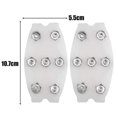 Transparent Ice Cleats Snow Grips 5/7 Teeth Studs Invisible Traction Crampons anti Slip Spikes for Winter Walking Hiking Boots