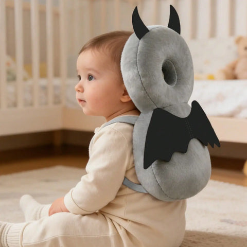 Baby Head Protector Cushion Backpack Harness for Walking & Crawling, Christmas Elements, Adjustable Newborn Toddler Safety Gear, Bee Design, Cute