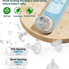 Nasal Aspirator for Baby, Electric Baby Nose Suction with 5 Adjustable Levels Suction, USB-C Rechargeable Mucus Cleaner with Lights and Music, Baby Nasal Aspirator for Toddler with 3 Silicone Tip