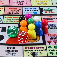 Drinking Board Games for Adults, Rubber Mat Drinking Board Game, Funny Party Interactive Games for Game Night, Birthday, Family Play or Any Occasion, Age 21+, 2-8 Players