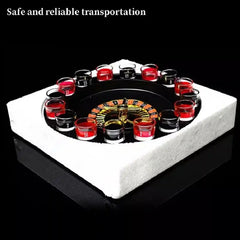 Bar Funny Tools Russia Turntable Shot Glass Russian Drinking Roulette Game Set 16 Shots