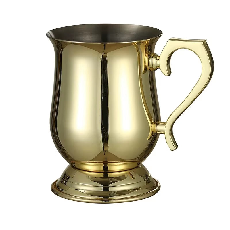 Hammered Copper Plated Stainless Steel Moscow Mule Mug Drum-Type Beer Cup Coffe Cup Water Glass Drinkware