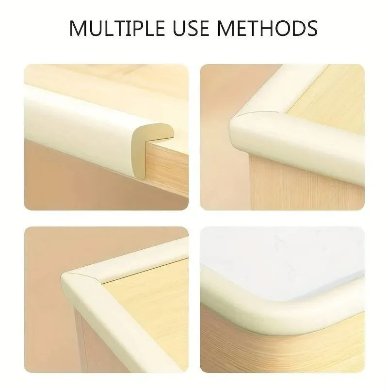 2M Child Bumper Strips Baby Safety Anti-Collision Soft Table Edge L-Shaped Protector Strip Safety Table Corner Protection Strips