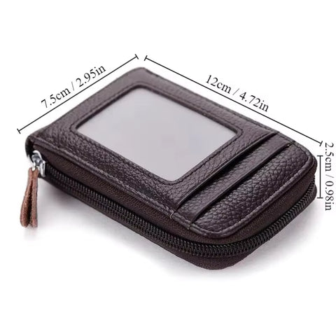 RFID Blocking Leather Wallet for Men Women, 12 Card Slot Accordion ID Driver License Holder, Thin Minimalist Credit Card Organiz